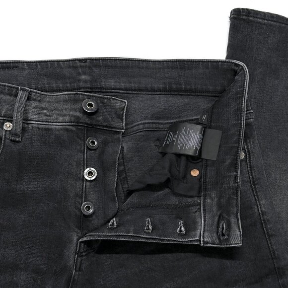 G Star Raw 3301 Straight Jeans Mens 31 x 34 Faded Black Button Fly Denim - Picture 6 of 12